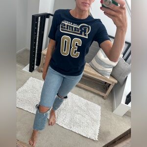 Los Angeles rams jersey T-shirt navy Todd gurley ll football game sporty NFL L